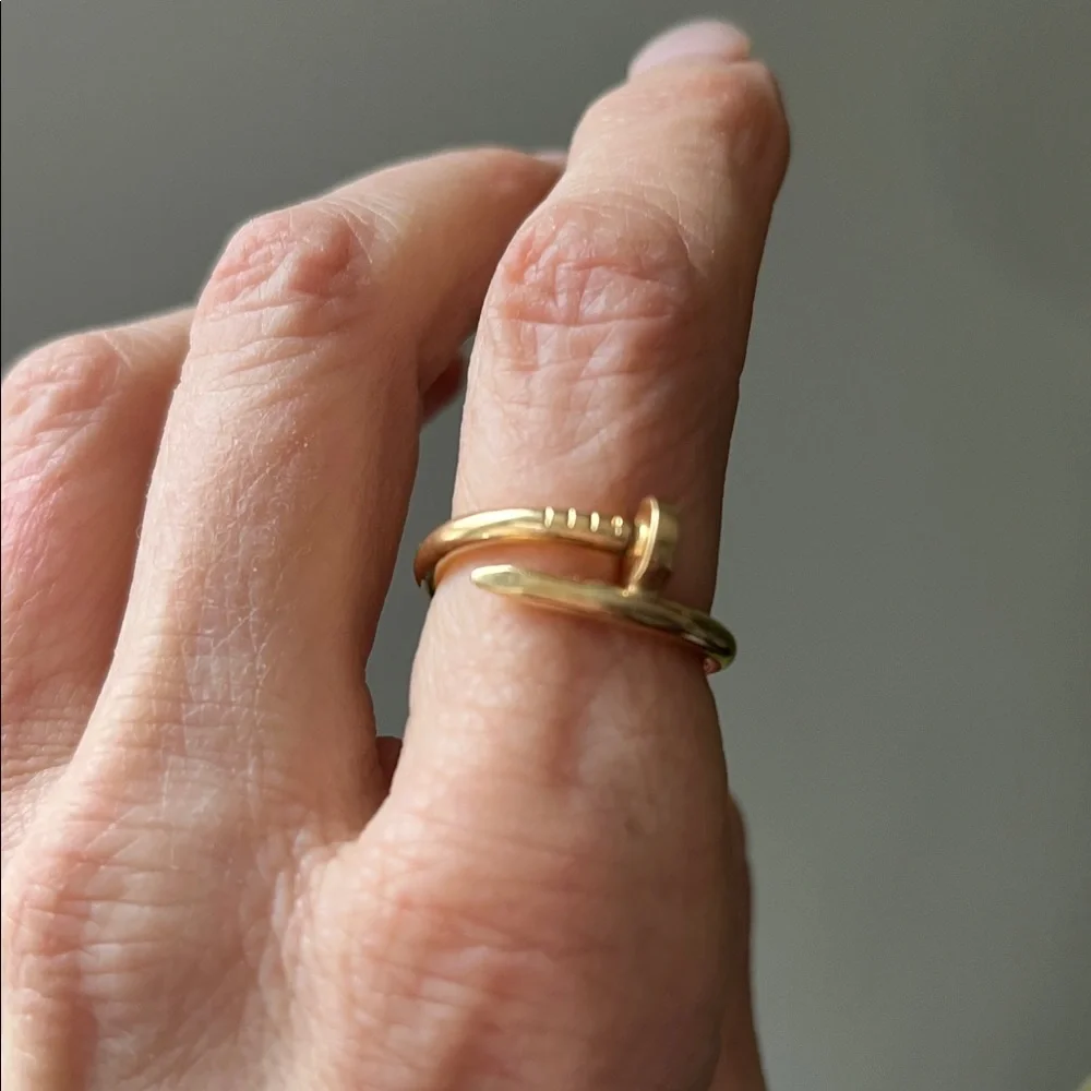 18K yellow gold nail ring
